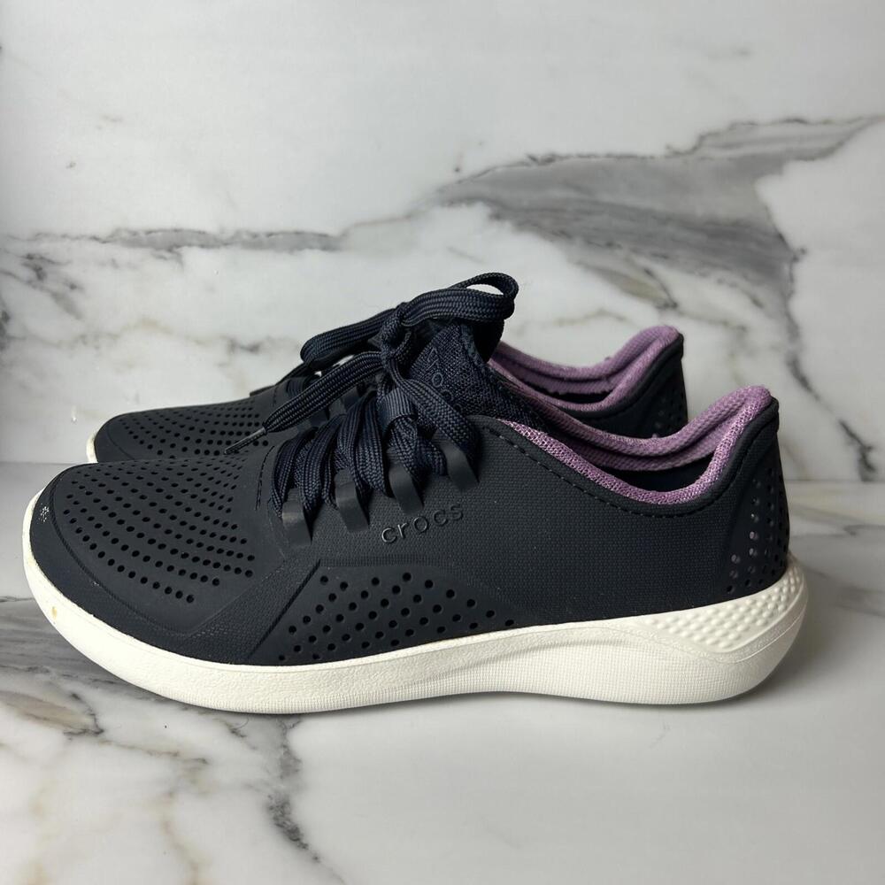 CROCS LiteRide Sneaker Shoes - Womens Lace-Up Sz: 8 / # 205234 Casual Comfort